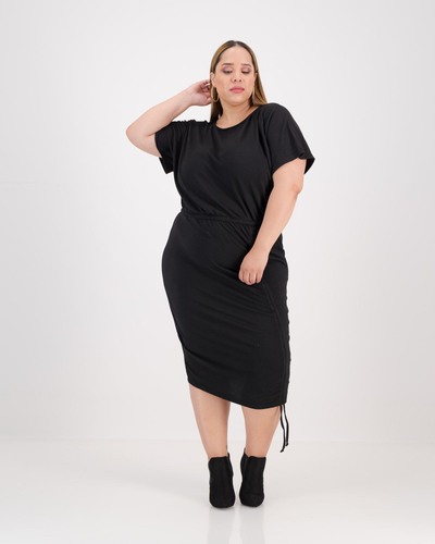 Ruched Detail Dress (Black) Ruched Detail Dress (Black)