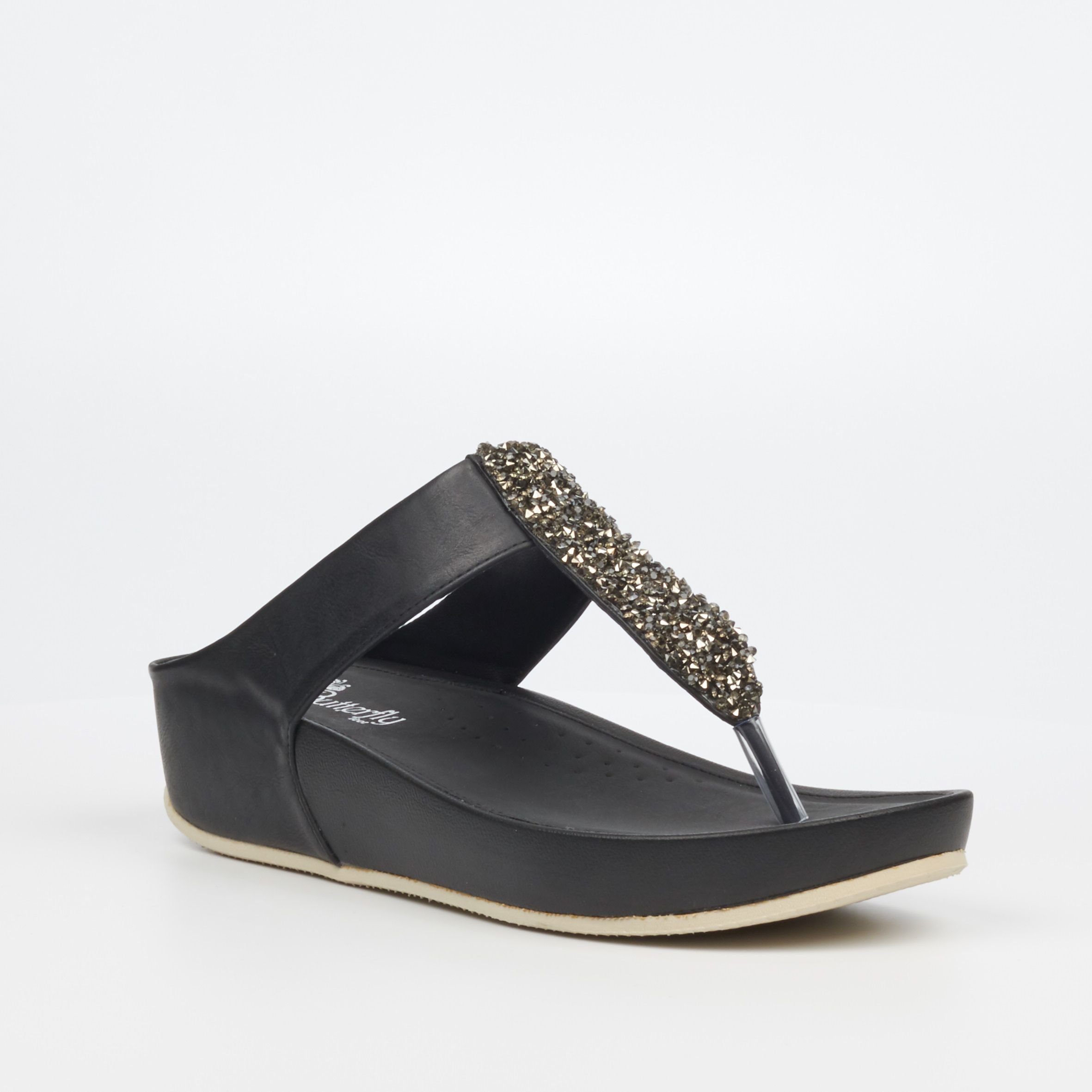 Wedge thong flip flops store