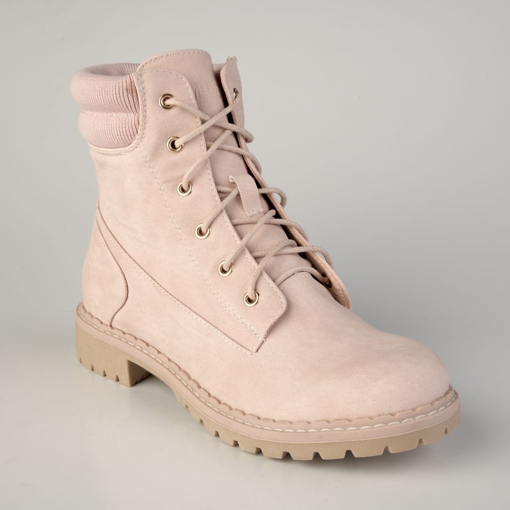 blush combat boots