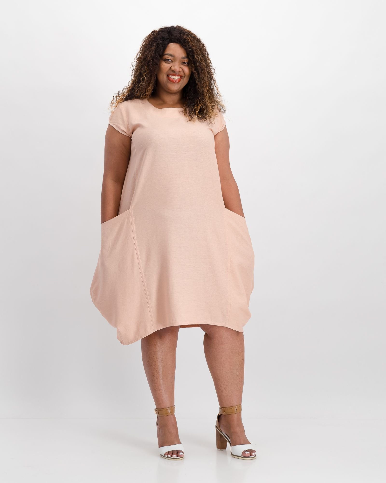 Cocoon dress with pockets best sale